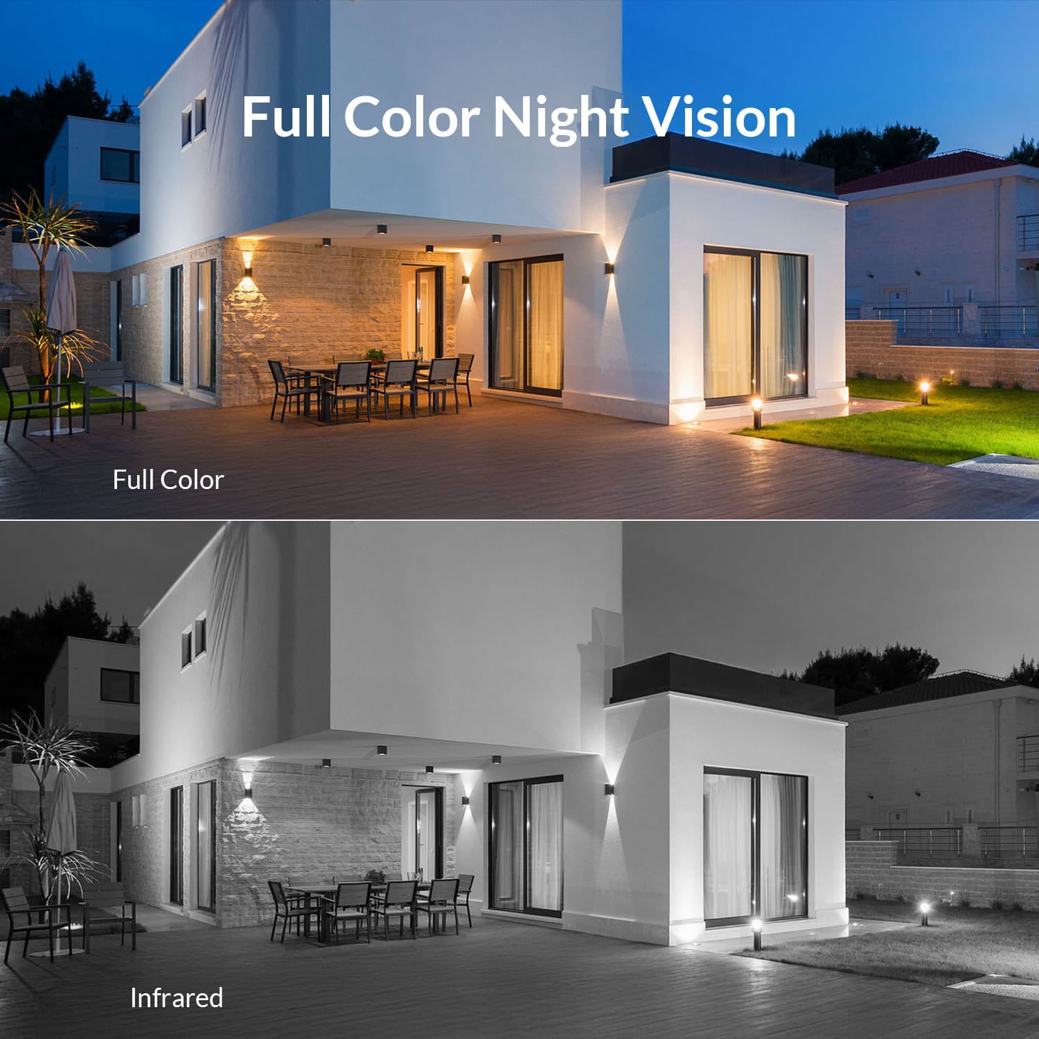 security cameras for home with full color night vision